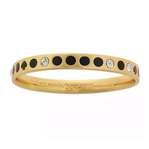 KATE SPADE • Black Spot The Spade Bangle Bracelet